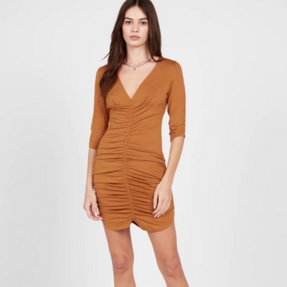 NWT Volcom Shir Fine Ruched Bodycon Mini Dress - Picture 4 of 9